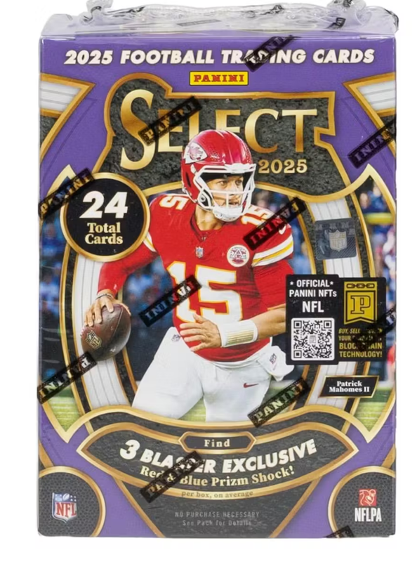 2025 Panini Select Football Blaster Box (Red &amp; Blue Shock Parallels)