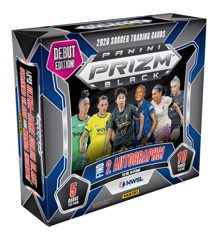 2026 Panini Prizm Black NWSL Soccer Hobby Box (PRE-ORDER)