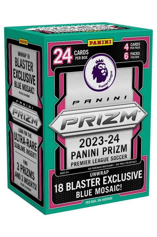 2023/24 Panini Prizm Premier League EPL Soccer 6-Pack Hobby Blaster Box (Blue Mosaic Prizms!) (SALE)