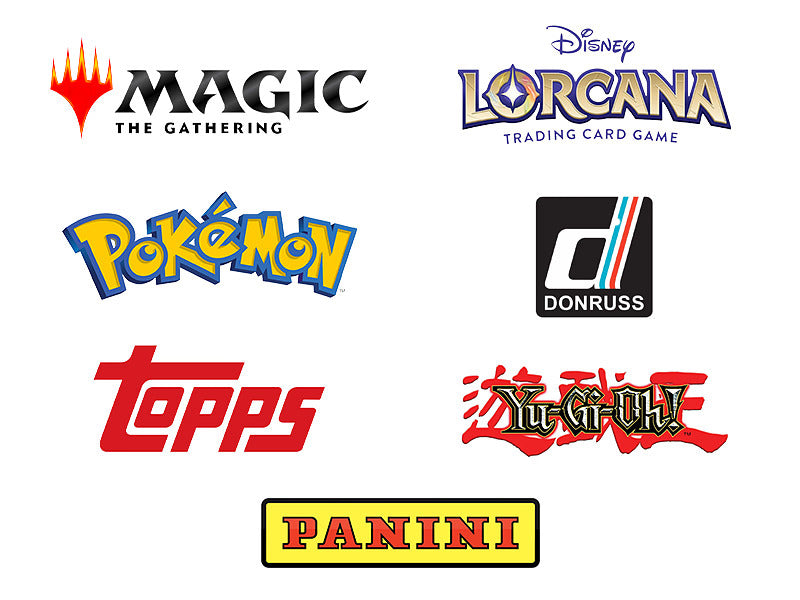 sports card manufacturer and TCG brand logos