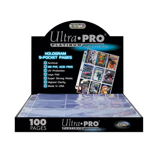 Ultra Pro 9 Pocket Platinum Trading Card Pages (100)
