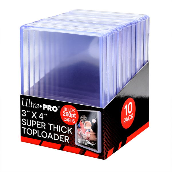 3" x 4" Clear Super Thick 260PT Toploaders (10ct)